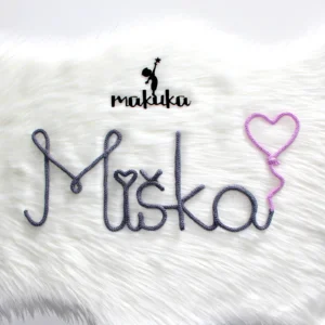 Pletený nápis