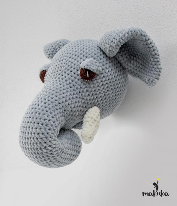 hackovana hlava slon
